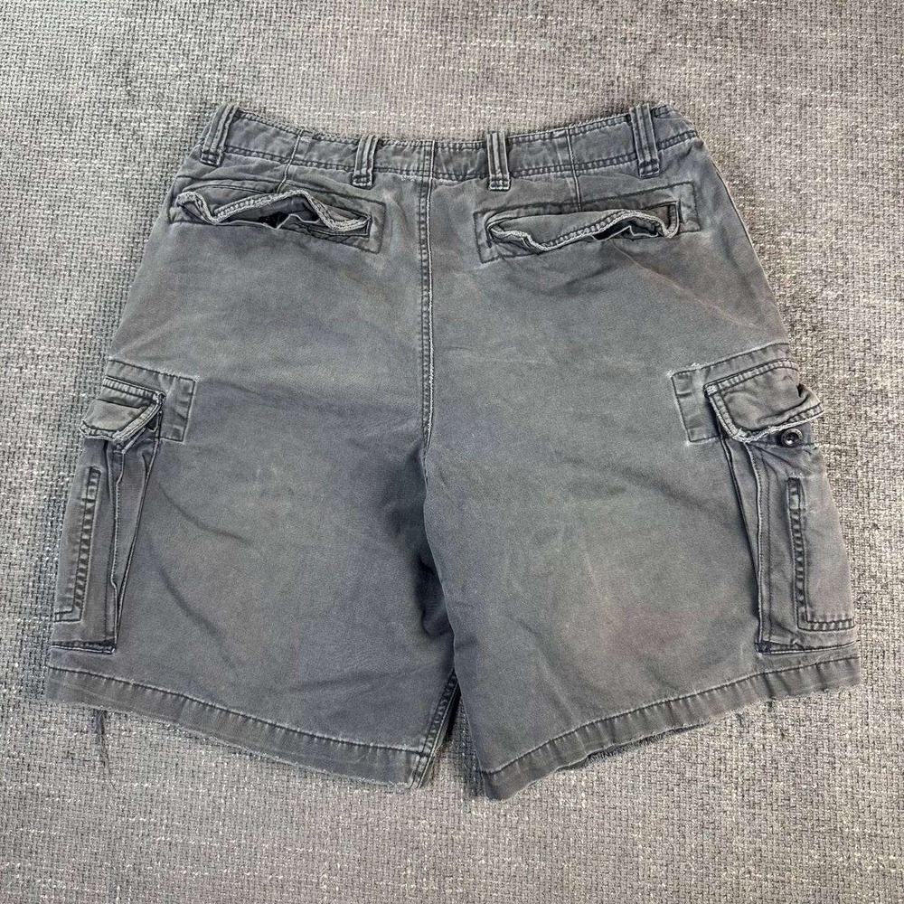 Old Navy Cargo Shorts Mens 34 Gray Canvas Heavy Faded Utility Gorpcore Y2K